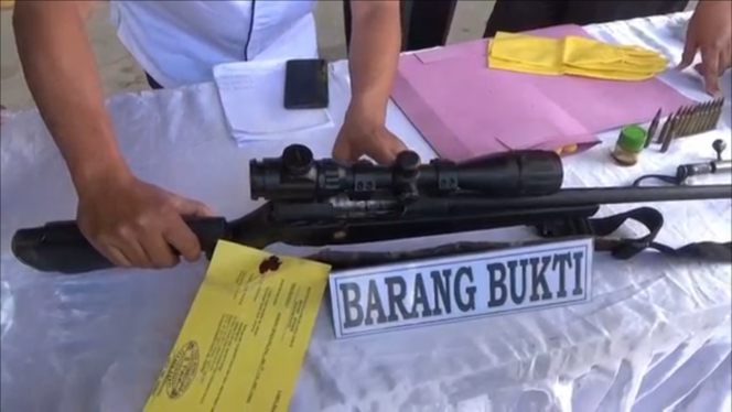 
					Senpi ilegal yang diamankan petugas