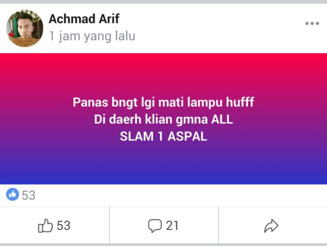 
					Listrik Padam Serentak Netizen Ramai-Ramai Posting di Medsos