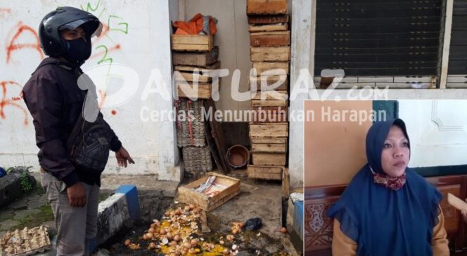 
					Panik Ada Razia, Emak-emak PKL Senggol Telur Jualannya Hingga Pecah