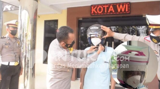 
					Pengendara Motor di Pasuruan Jadikan Rice Cooker sebagai Helm, Akhirnya Diamankan Polisi