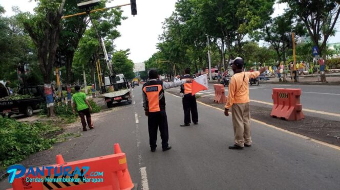 
					Halangi PJU dan Membahayakan, Ranting Pohon Dipangkas