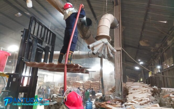 
					Pabrik Kayu di Kota Pasuruan Terbakar, Kerugian Rp800 Juta