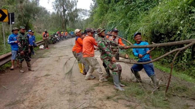 
					Hujan Lima Jam, Jalur Bromo di Jurangjontro Longsor