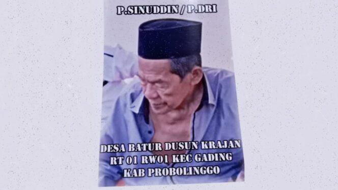 
					HILANG: Sinuddin (65) dikabarkan hilang sejak Selasa (13/12/22) lalu dan belum ditemukan hingga saat ini. (foto: kiriman keluarga)