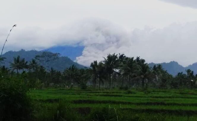 
					ERUPSI: Gunung Semeru saat mengalami erupsi, Minggu (5/2/23). (foto: Asmadi)