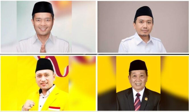 
					SENGIT: Caleg Dapil 3 Jatim yang perolehan suaranya tipis. Searah jarum jam: Noer Syamsi Zakaria, Moh. Mahrus, Hasan Irsyad, M. Syaifullah. (Grafis: Ifen MH).