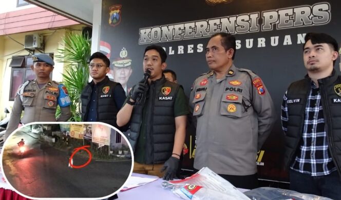 
					RILIS: Satreskrim Polres Pasuruan menggelar konferensi pers perihal penangkapan Gangster yang membawa sajam di kawasan Bangil. (foto: Moh. Rois).