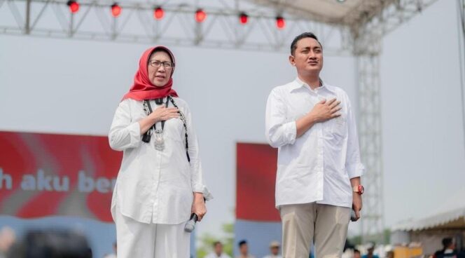 
					MENANG: Paslon nomor urut 02, Indah Amperawati - Yudha Adji Kusuma menangi Pilkada Lumajang 2024. (foto: IG masyudhaadji).
