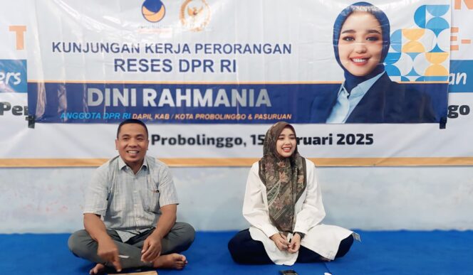 
					RESES: Anggota Komisi VIII DPR RI, Dini Rahmania, saat menggelar reses dengan PWI Probolinggo Raya, Sabtu (29/3/25) pagi. (Hafiz Rozani).