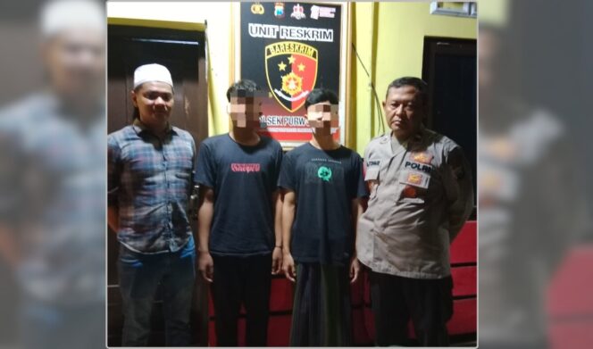 
					Terduga pelaku penyulut petasan diamankan. 