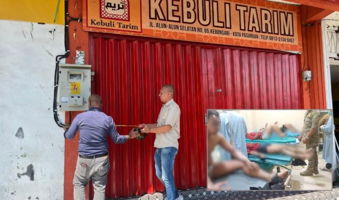 
					Empat korban tabung elpiji meledak di Depot  Kebuli Tarim, Kota Pasuruan. (Foto: Moh. Rois).