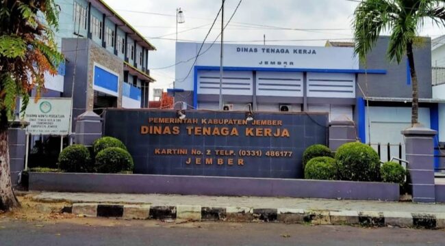 Kantor Dinas Tenaga Kerja (Disnaker) Kabupaten Jember. (foto : istimewa)