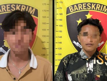DIRINGKUS: Dua remaja pelaku pengeroyokan yang ditangkap anggota Polres Probolinggo. (foto: Bag. Humas Polres Probolinggo).
