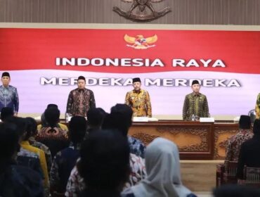DEKLARASI: Sosialisasi dan Deklarasi percepatan pembentukan Koperasi Merah Putih oleh Forkompinda Kabupaten Probolinggo. (foto: Kominfo Kab. Probolinggo).