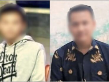 TEWAS: Dua korban yang tewas pasca pesta miras di rumah Kades Temenggungan, Krejengan, Probolinggo. (foto: Ali Ya'lu).
