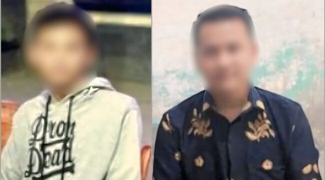 TEWAS: Dua korban yang tewas pasca pesta miras di rumah Kades Temenggungan, Krejengan, Probolinggo. (foto: Ali Ya'lu).