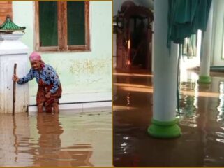 Kondisi masjid di Dusun Gambiran, Desa Bandaran dan permukiman warga Dusun Serambi, Desa Winongan Kidul.

