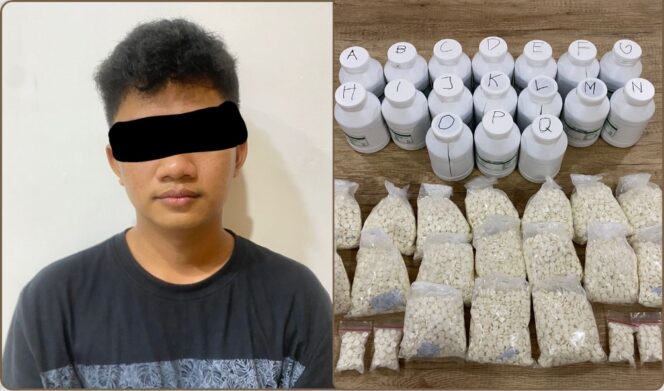 
					Tersangka beserta barang bukti.