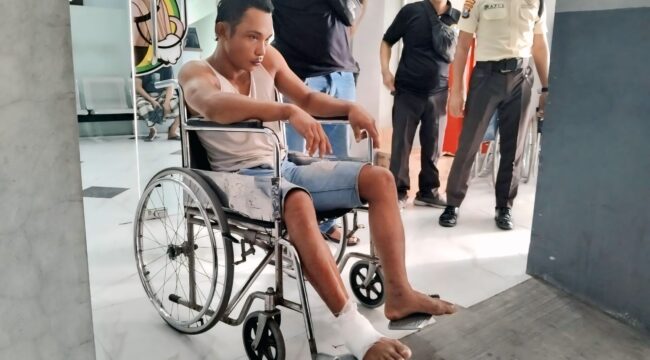 Kondisi Misnaton usai ditembak (Foto: Asmadi).