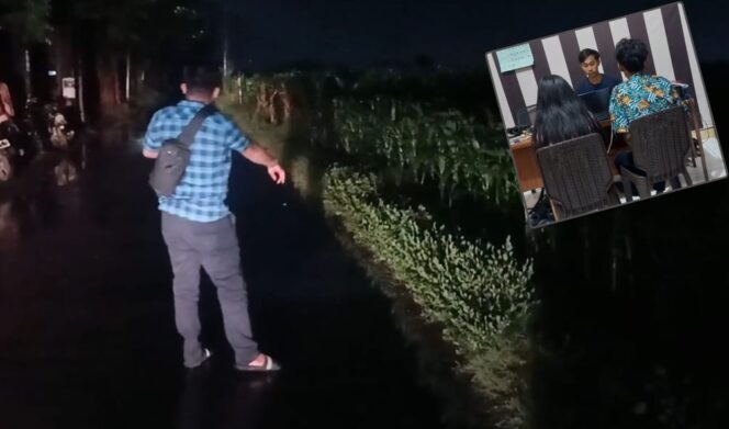 
					PEMBEGALAN:  Warga menunjukkan lokasi begal yang menimpa sepasang muda-mudi di Jl. Barito Kota Probolinggo. Insert: Kedua korban saat melapor ke Polsek Wonoasih. (foto: Hafiz Rozani).
