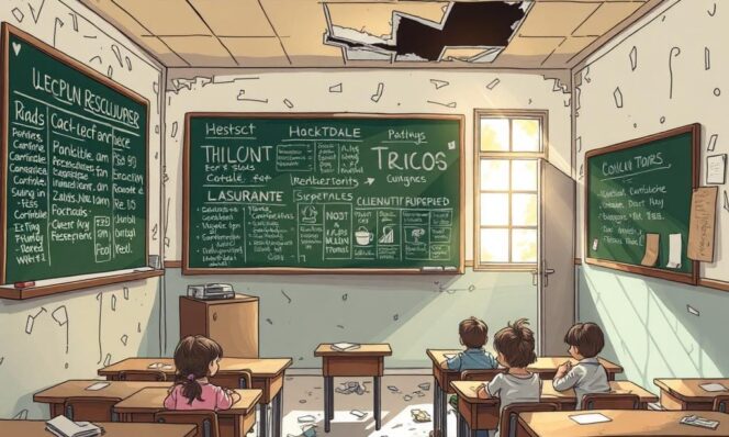 
					Ilustrasi Sekolah rusak.