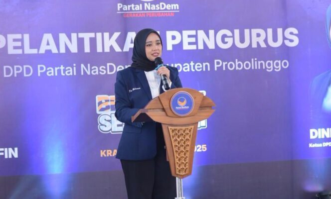 
					KETUA: Putri eks Bupati Probolinggo, Dini Rahmania, pimpin DPD Partai NasDem Kabupaten Probolinggo Periode 2025-2029. (foto: istimewa).