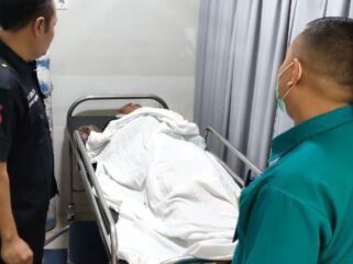Korban penganiyaan saat dirumah sakit.