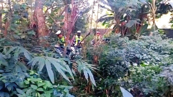 
					Hindari razia polisi, motor disembunyikan di semak-semak.  (Foto: Istimewa)