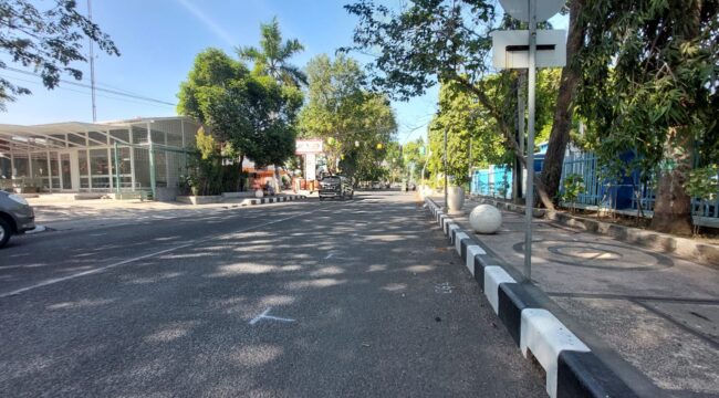 Jalan Suroyo Kota Probolinggo yang akan digunakan sebagai tempat even Car Free Day. (foto: Hafiz Rozani).