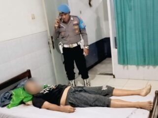 MENINGGAL: Korban saat ditemukan meninggal di kamar hotel di Jember. (Foto: Istimewa)
