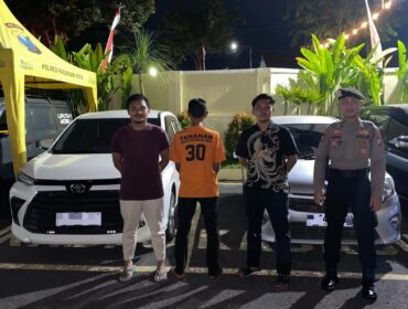 Kades Karangpandan saat diamankan di Mapolres Pasuruan Kota.