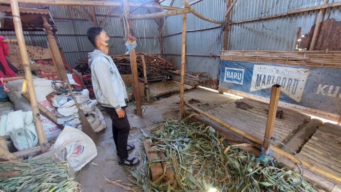 
					RAIB: Warga berada di kandang 3 ekor sapi yang raib digondol maling di Jalan Progo, Kelurahan Kareng Lor, Kecamatan Kedepok, Kota Probolinggo. (foto: Hafiz Rozani).