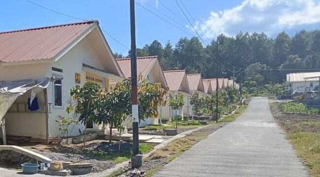 Kawasan Huntap-Huntara di Desa Sumbermujur, Kecamatan Candipuro, Lumajang. (Foto Istimewa).