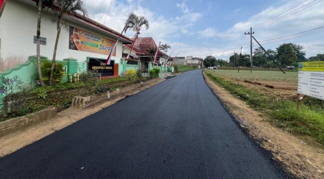 MULUS: Kondisi jalan Krucil-Tambelang Kabupaten Probolinggo yang kini mulus setelah diperbaiki. (foto: Ali Ya'lu).