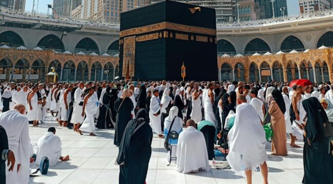 Ilustrasi jamaah haji saat di Mekkah, Arab Saudi.