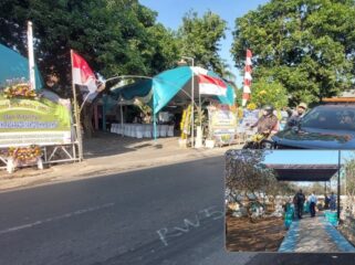 Situasi persiapan pemakaman Marsda Anumerta Fajar Adriyanto.