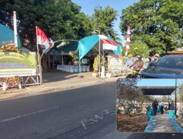 Situasi persiapan pemakaman Marsda Anumerta Fajar Andriyanto.