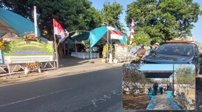 Situasi persiapan pemakaman Marsda Anumerta Fajar Andriyanto.