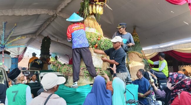 Ratusan warga tumpah ruah memenuhi Balai Desa Darungan, Kecamatan Yosowilangun.