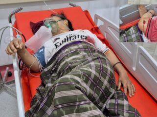 Korban saat dirawat di RSUD Bangil usai dianiaya menantunya.