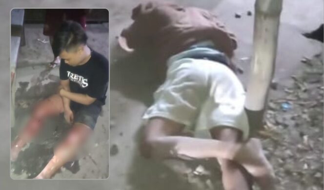 
					Tangkapan layar video terduga pelaku pengeroyokan usai mengalami kecelakaan di kawasan Warungdowo, Pasuruan.
