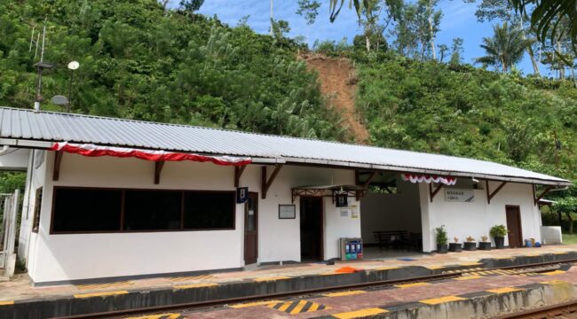 BERSEJARAH: Suasana Stasiun Mrawan yang terletak di Desa Sidomulyo, Kecataman Silo, Kabupaten Jember. (Foto: Istimewa).
