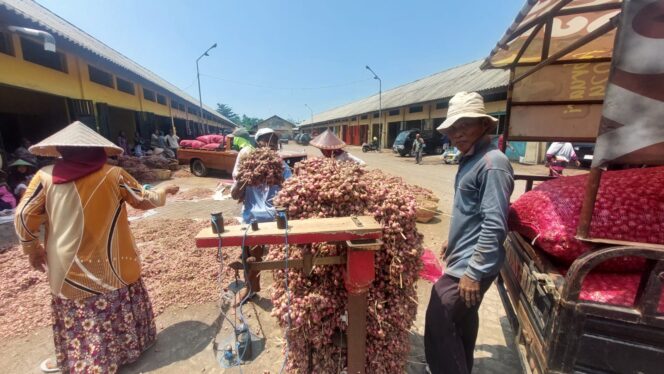 
					MELIMPAH: Suasana aktifitas pedagang di Pasar Bawang Dringu, Kabupaten Probolinggo. (foto: Hafiz Rozani).
